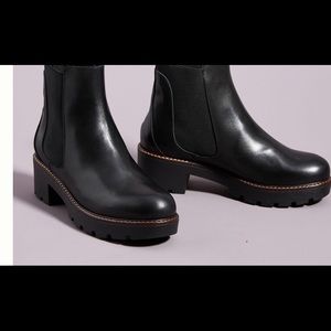 Lug Sole Chelsea Boots Black NEW!! Anthropologie